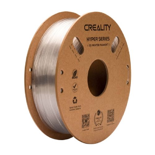 Filamenti za 3D tiskanje Creality Hyper PETG 1,75 mm prozoren, hitrost tiskanja do 300 mm/s, visoka mehanska trdnost, odporen na UV in vlago, gladka ekstruzija
