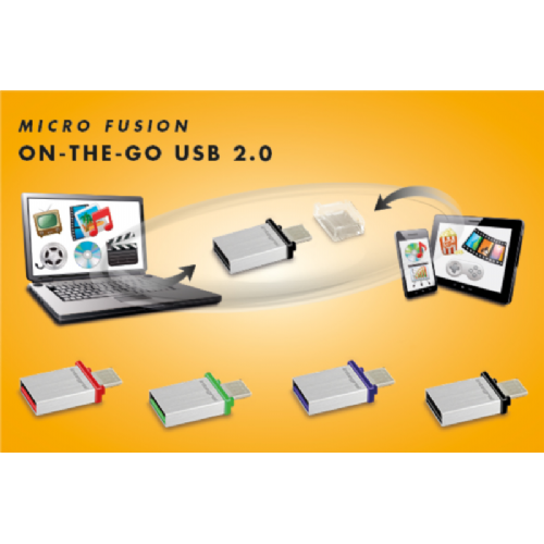 Integral 8GB USB2.0 MICRO FUSION OTG ( On-The-Go)  - INFD8GBMIC-OTG