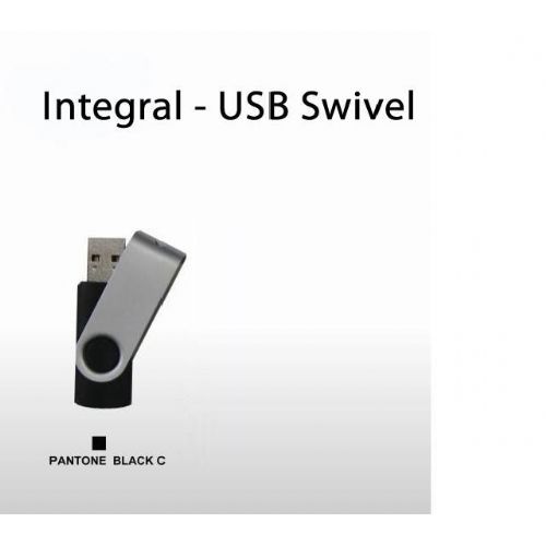 INTEGRAL SWIVEL ali COURIER 4GB USB2.0 spominski ključek BULK&BLANK + enobarvni dotisk logotipa - INTEGRAL 4GB USB + LOGO DOTISK