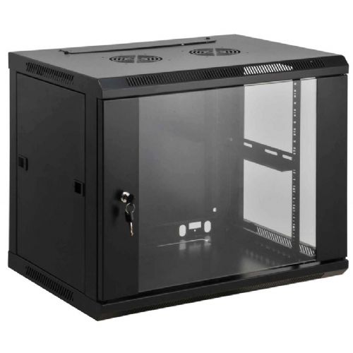 INTELLINET 19'' 6U 600x450 črna zidna komunikacijska omara