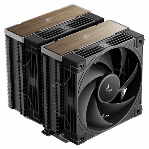 Procesorski hladilnik Deepcool AK620 G2, zračno hlajenje, dvojni 120 mm PWM ventilator, črne barve