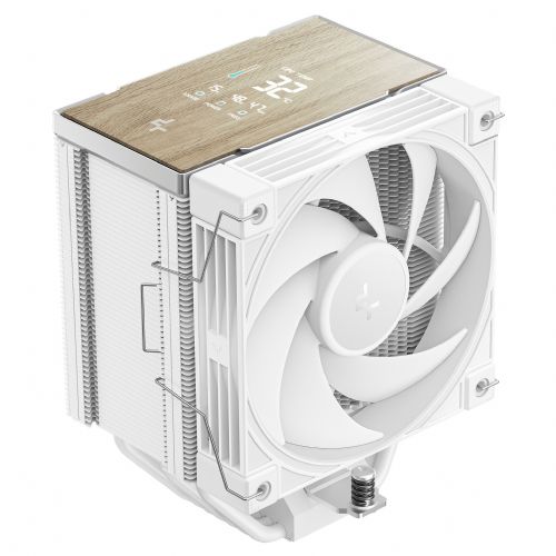 Hladilnik za računalnike DeepCool AK700 DIGITAL WH, 7 bakrenih toplotnih cevi, digitalni zaslon, AI nadzor, tih ventilator, bela barva