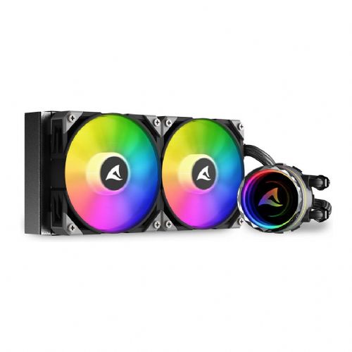 Vodno hlajenje Sharkoon vodno hlajenje S80 RGB 2 ventilatorja 240 mm črna