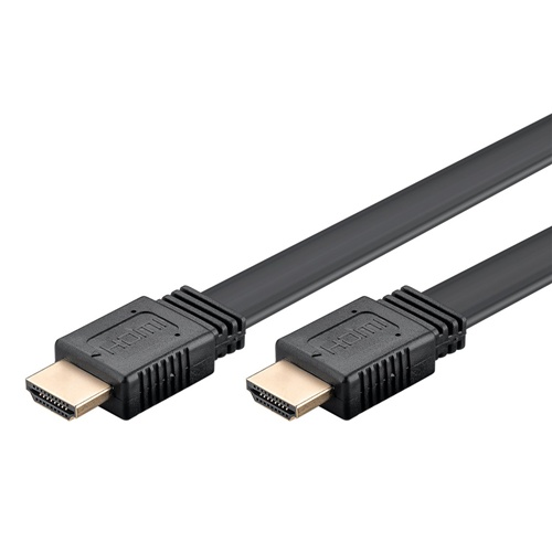 Kabel Goobay HDMI 2.1 ploščati, 8K/60Hz, 48 Gbit/s, Ethernet, 2m, črn
