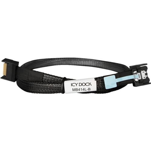 Kabel Icy Dock MCIO x4 SFF-TA-1016 PCIe 5.0, notranji, za HBA/RAID, črn, 50 cm