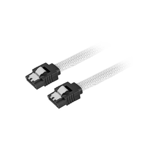 Kabel Sharkoon SATA III, 30 cm, bela