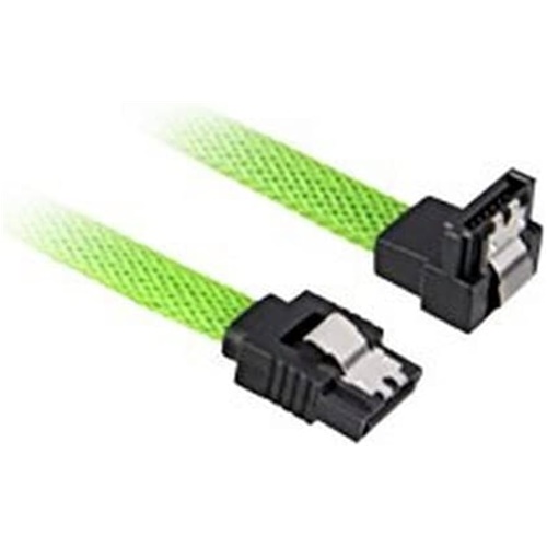 Kabel Sharkoon SATA III Kabel 90°, 45 cm, zelena