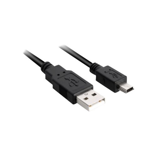 Kabel Sharkoon USB 2.0, USB-A  moški > Mini-USB moški, 0,5m, črna