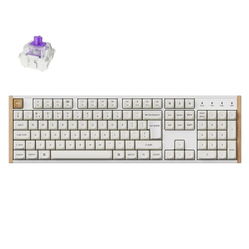 Brezžična mehanska tipkovnica Keychron K10 HE  aluminij Gateron nebula mag stikala RGB Bela - Special Edition (K10H-Q1-UK)
