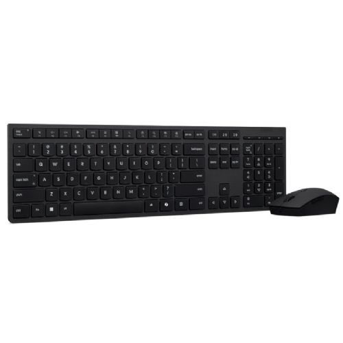 Tipkovnica Lenovo Professional Essential Combo SLO brezžična, polnilna, večnapravna povezava, programabilna miška, AES-128 šifriranje