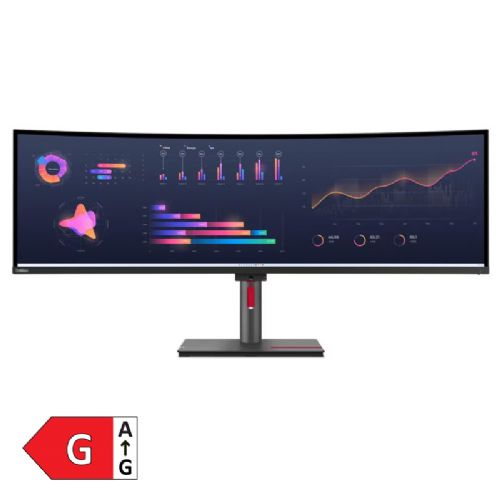 Monitor Lenovo ThinkVision P49w-30 124,5 cm (49")  Dual QHD IPS ukrivljen, 60Hz, USB-C, zvočniki