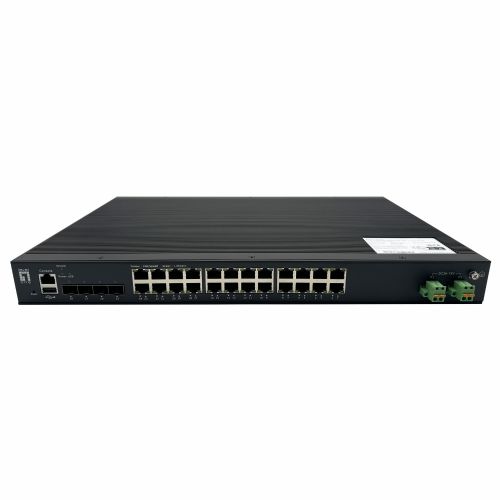 LevelOne industrijsko PoE stikalo 24xGE PoE/+ 370W upravljano L2