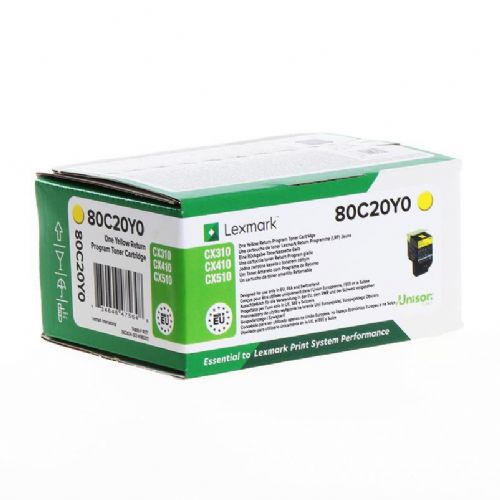 Lexmark 80C20Y0 rumen, originalen toner