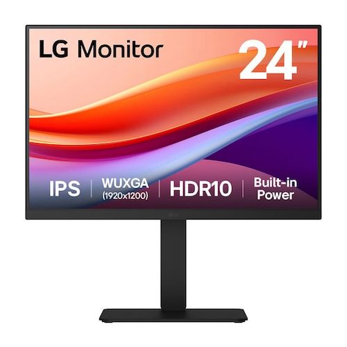 Monitor LG 24BA55W-B 24" WUXGA IPS, HDR10, nastavljiva višina, HDMI/DP/USB, zvočniki