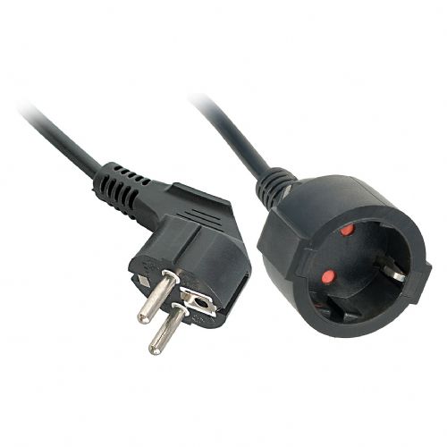 LINDY Schuko podaljševalni kabel 5 m črne barve