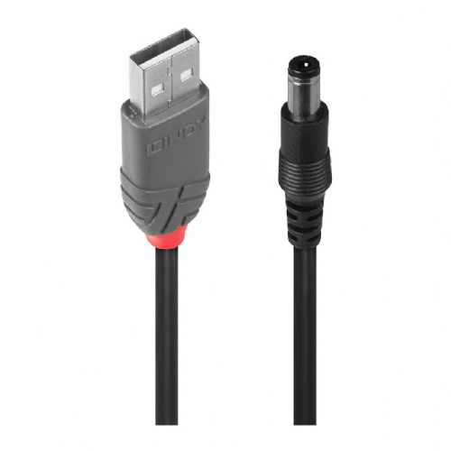 LINDY USB 2.0 tip A na DC 5,5/2,5 mm adapterski kabel 1,5 m