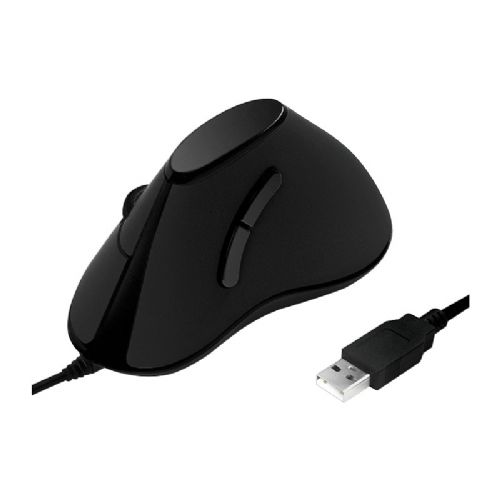Logilink ergonomska navpična miška, 5 gumbov, 1000 dpi, črna