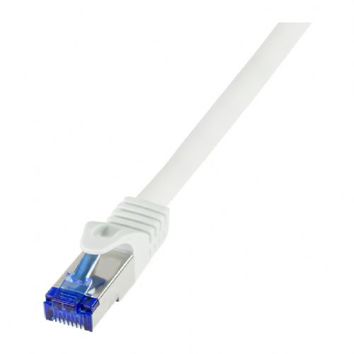 Logilink patchkabel Ultraflex, kat. 6A, S/FTP, bel, 1 m