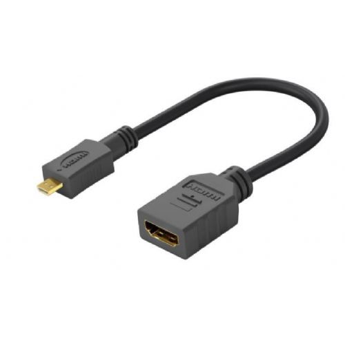 Adapter MicroConnect HDMI na Micro HDMI, 4K 60 Hz, 15 cm, črne barve