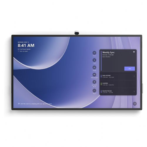 Videokonferenčni sistem Microsoft Surface Hub 3 85" 4K IPS zaslon, večtočkovni dotik, Windows 11 IoT, Wi-Fi 5, platinasta barva
