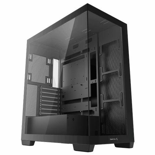 Ohišje za računalnike DeepCool CG580 Midi Tower, kaljeno steklo, podpora ATX, 360 mm radiator, črna