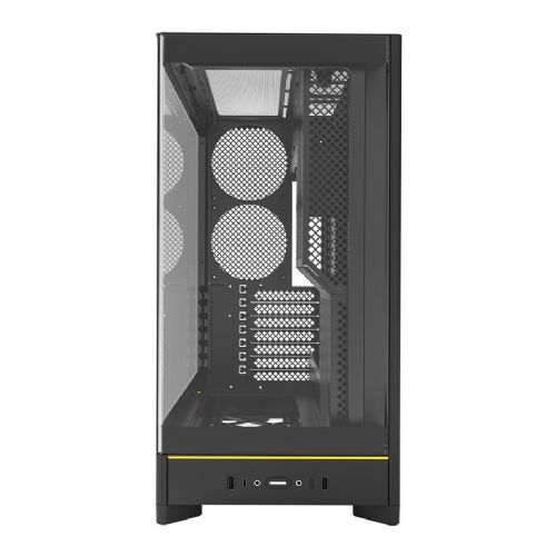 Ohišje za računalnik Montech HS02 TG midi tower, stransko steklo, ATX/micro ATX/Mini-ITX, filter proti prahu, črna