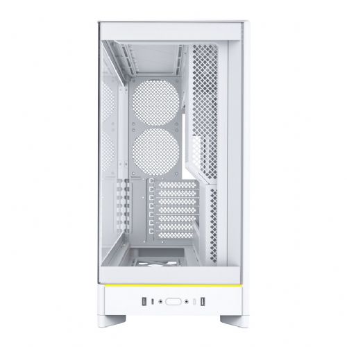 Ohišje za računalnik Montech HS02 TG midi tower, stransko okno, bela, ATX, USB-C
