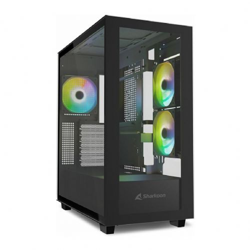 Ohišje Sharkoon Midi Rebel C60 RGB črna