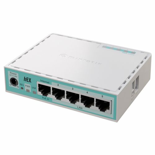 MikroTik usmerjevalnik E50UG. hEX. 5x gigabitov. USB-vhod. mikro SD