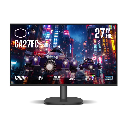 Monitor Cooler Master GA27FC (68,5 cm (27"), črn, FullHD, IPS, Adaptive-Sync, 120Hz panel)
