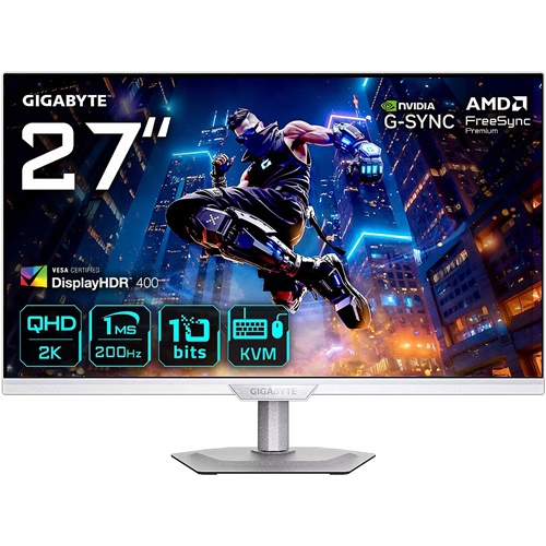 Monitor Gigabyte M27Q2 QD ICE (27", QHD, SS-IPS, 200Hz, bel, KVM, USB-C)