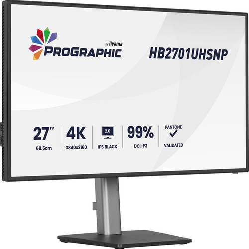 Monitor Iiyama ProGraphic HB2701UHSNP-B1 27" IPS 4K UHD, HDR400, USB-C, KVM, Pantone Validated