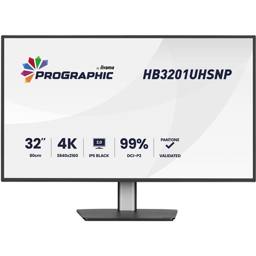Monitor Iiyama ProGraphic HB3201UHSNP-B1 31,5", IPS, 4K UltraHD, USB-C, HDR400