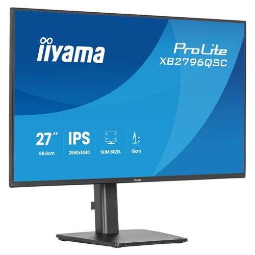 Monitor Iiyama ProLite XB2796QSC-B1 27" QHD IPS, USB-C, 75 Hz, črn (mat)