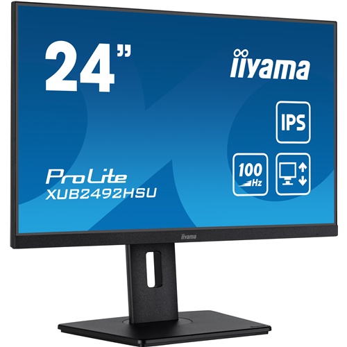 Monitor Iiyama ProLite XUB2492HSU-B6, 60,96cm (24"), 16:9, IPS, FHD, 250 cd/m2, 100 Hz, 4ms, HDMI, črna