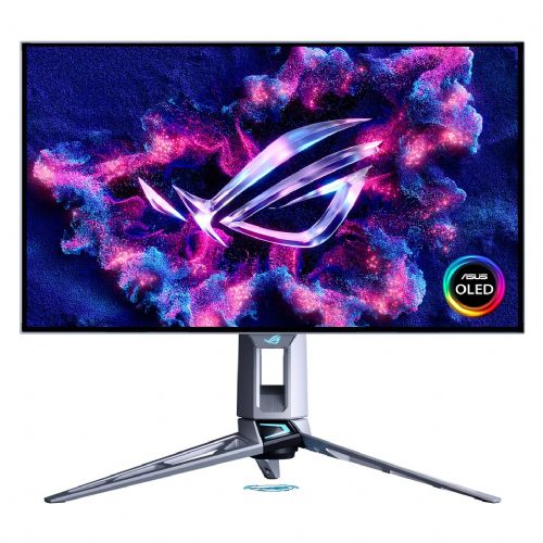 Monitor Asus ROG Swift OLED PG27AQWP-W 26,5", QHD, 540 Hz, WOLED, USB vozlišče, srebrn/prozoren
