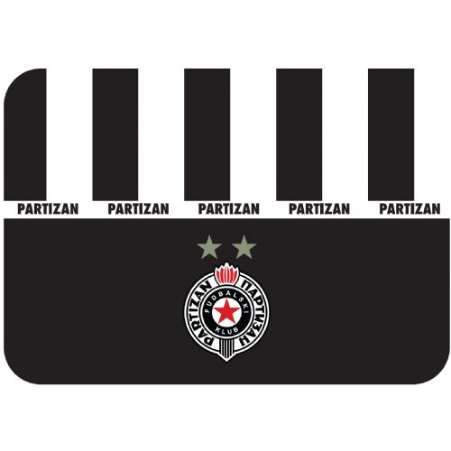 Podloga za miško Moye Partizan M, kompaktna velikost, tkanina in guma, 350 × 250 mm