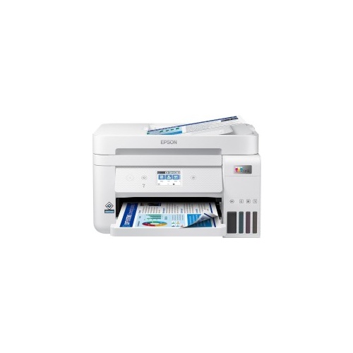 Multifunkcijski brizgalni tiskalnik Epson EcoTank ET-4856. skeniranje, kopiranje, fax, USB, LAN, WLAN, bela