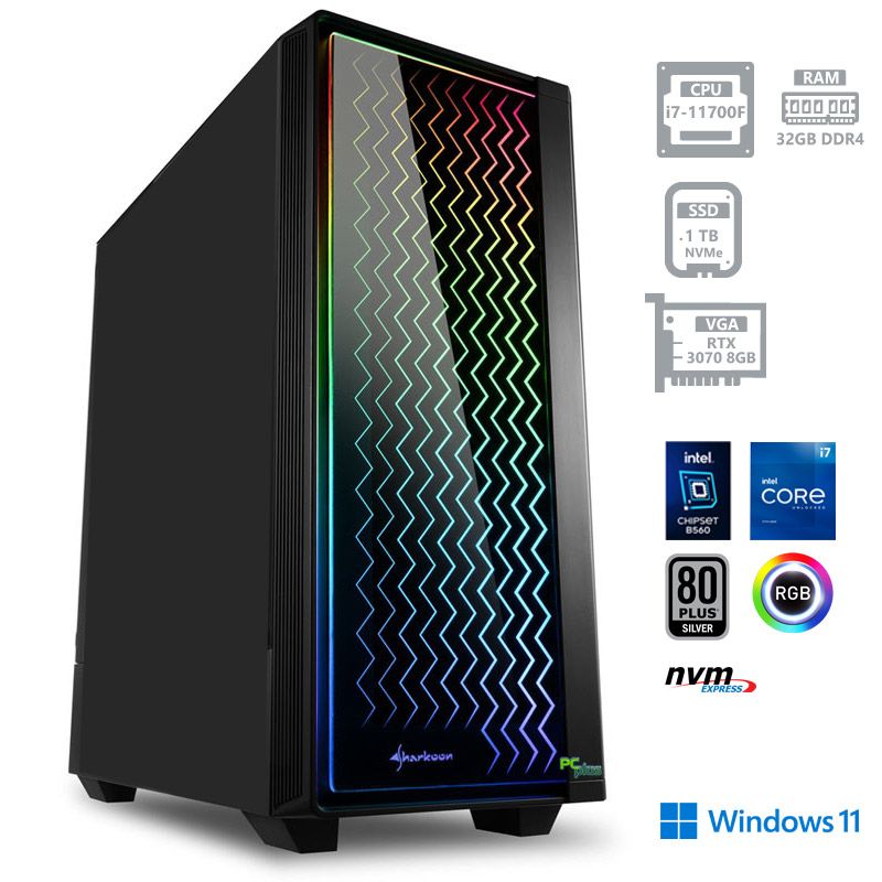PC i7-11700F/32GB/1TB 連れ出し NVMe SSD/RTX3080