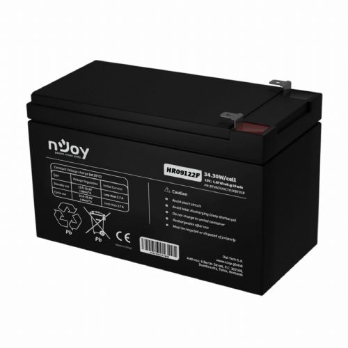 Akumulator nJoy HR09122F, 12 V, 9 Ah, AGM VRLA, F2 Faston, brez vzdrževanja