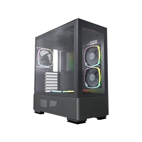 Ohišje Montech Sky Two, kaljeno steklo x 2, Midi ATX Tower, ATX, črna