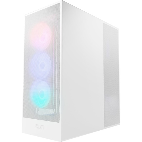 Ohišje NZXT H7 Flow RGB, kaljeno steklo, Midi, E-ATX oblika matične plošče, bela
