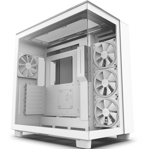Ohišje NZXT H9 Elite All White, kaljeno steklo, bela