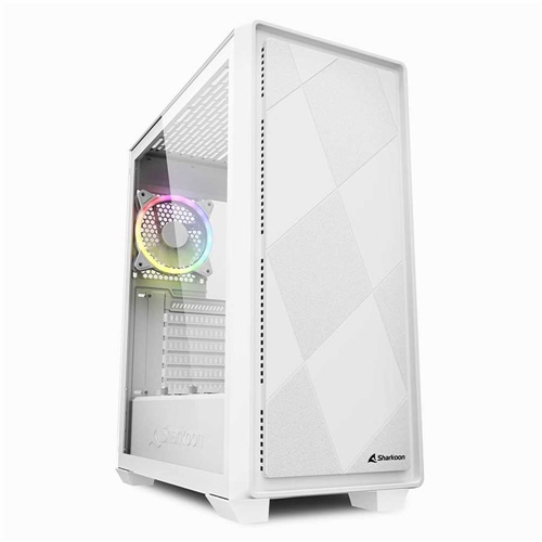 Ohišje Sharkoon VS8 RGB, kaljeno steklo, bela