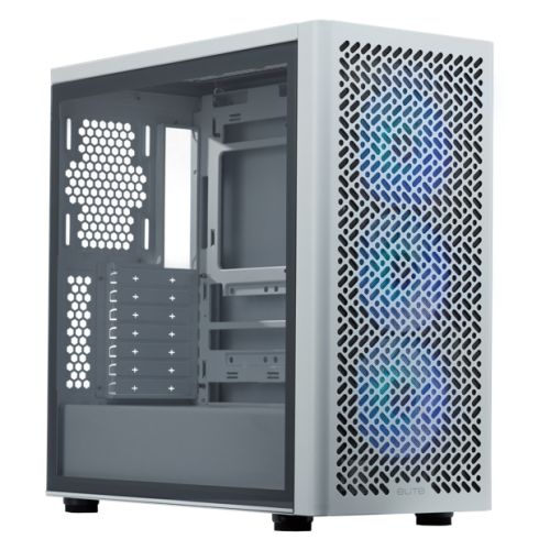 Ohišje za računalnik Cooler Master Elite 502 (belo, kaljeno steklo)