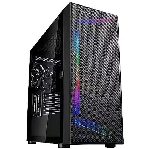 Ohišje za računalnik Silverstone Technology SETA H1 črno, midi-stolp, okno, RGB osvetlitev, podpora SSI-EEB, USB-C