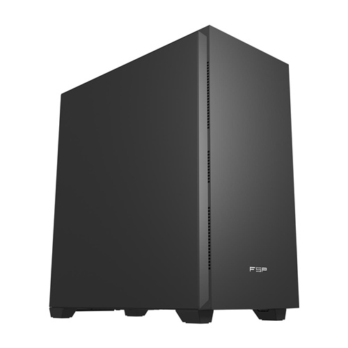 Ohišje za računalnike Fortron U530-BS midi-tower, E-ATX, USB 3.2/USB-C, 4x 2,5" diska, 4x 120 mm ventilatorji, črno