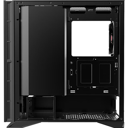 Ohišje za računalnike Raijintek Zofos Elite SF4 midi-stolp, E-ATX, SPCC 0,6 mm, do 415 mm GPU, USB-C, črno