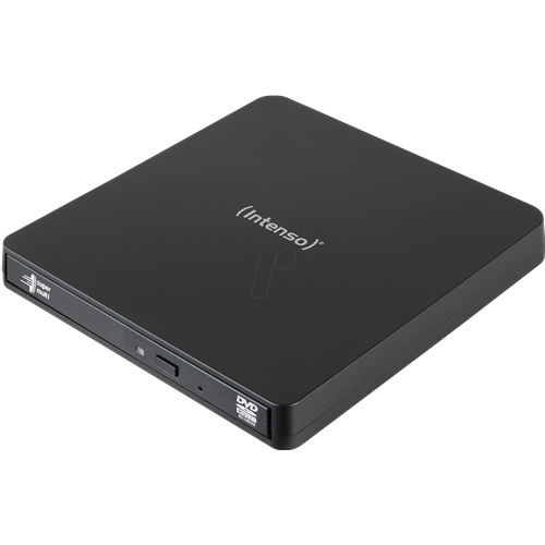 Optični pogon Intenso EOD 400D zunanji, USB 3.2 Gen1, črn, podpora 8 cm diskom, Y-kabel priložen