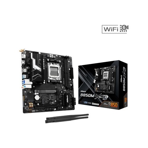 Osnovna plošča Asrock B850M-X WiFi R2.0, AM5, DDR5, Wi-Fi 6E, mATX, PCIe 4.0